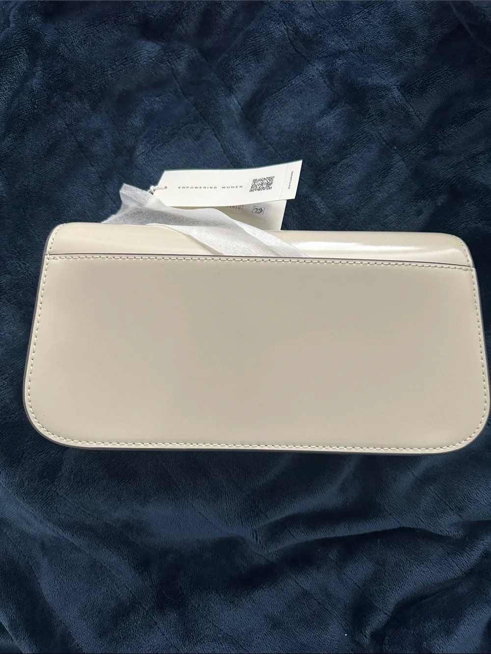Tory Burch Robinson Cream Leather Convertible Crossbody with Gold Logo - Picture 2 of 5